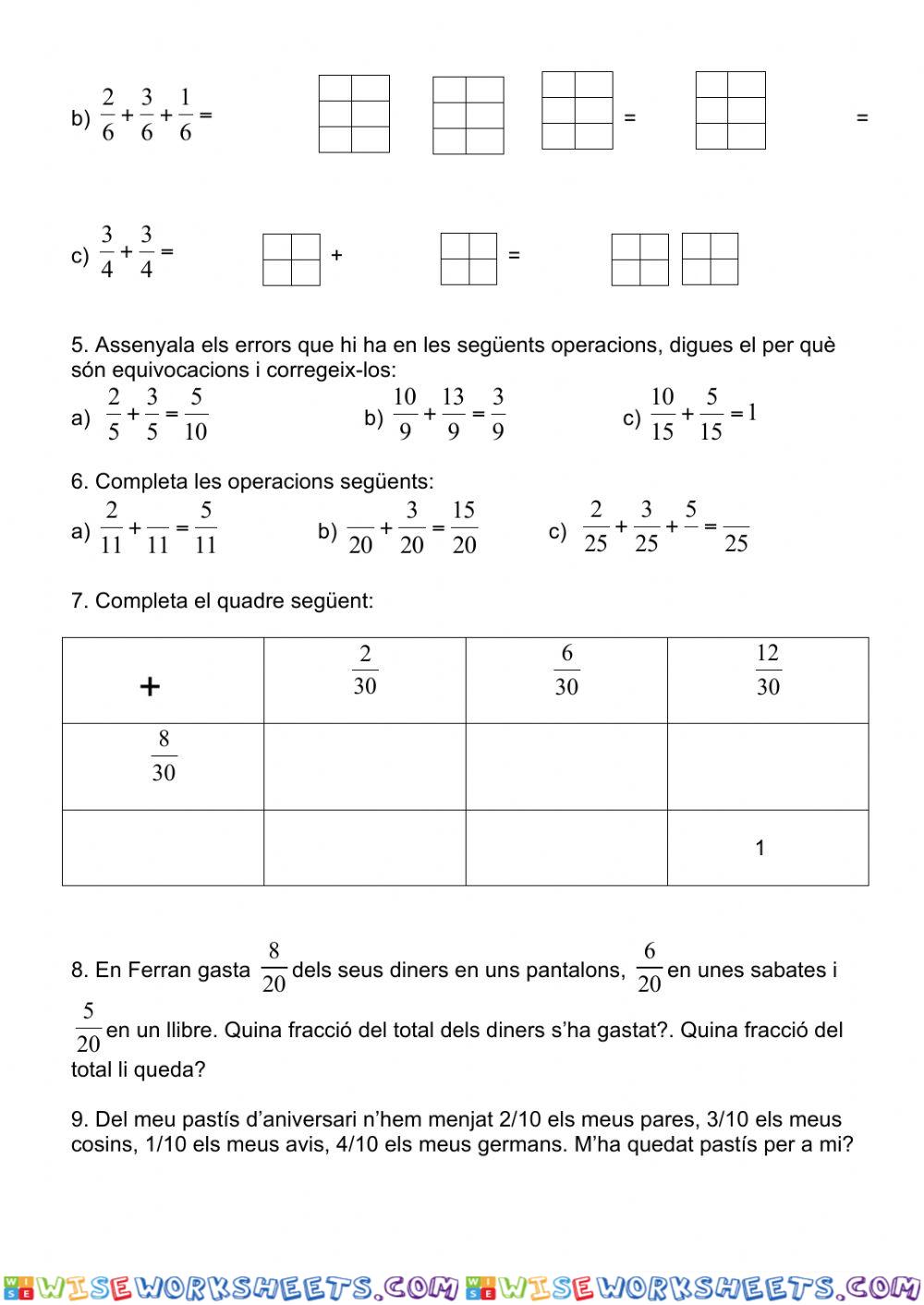 worksheet