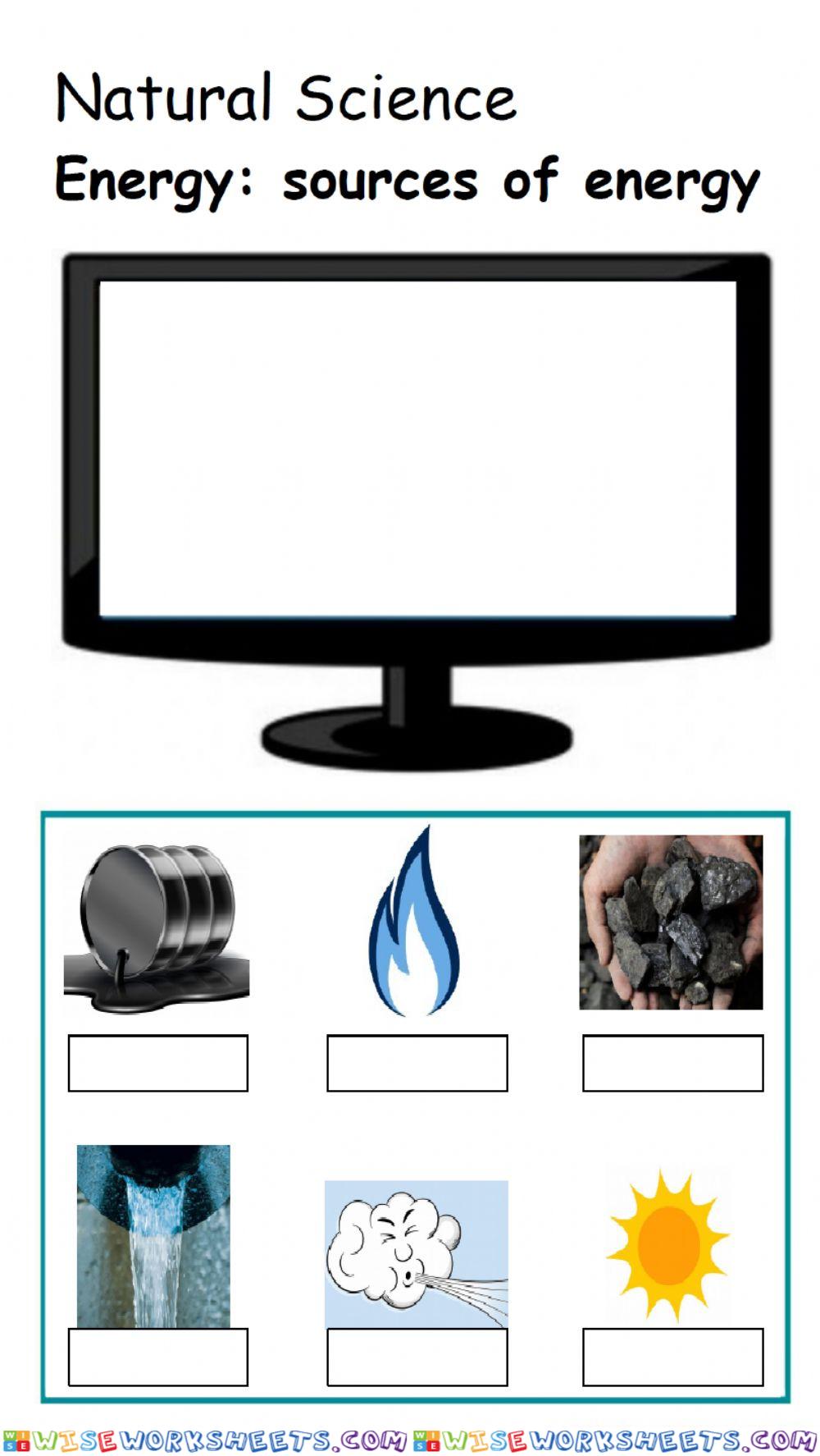 Sources of energy