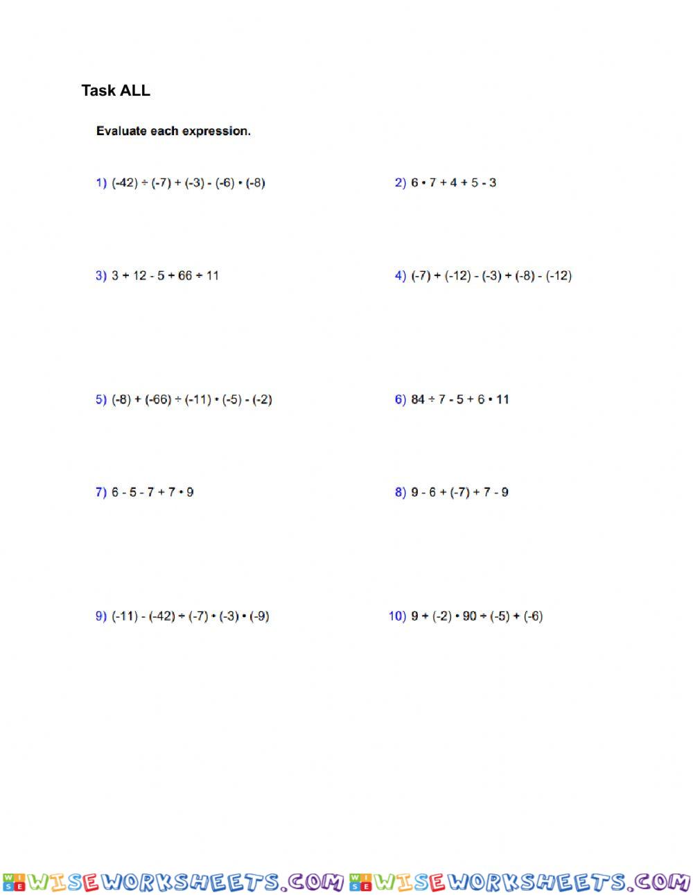 worksheet