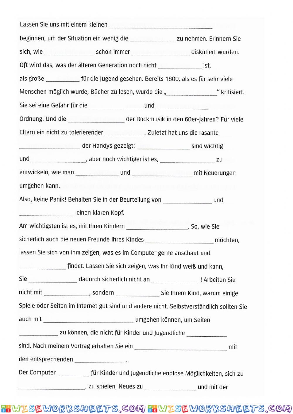 worksheet