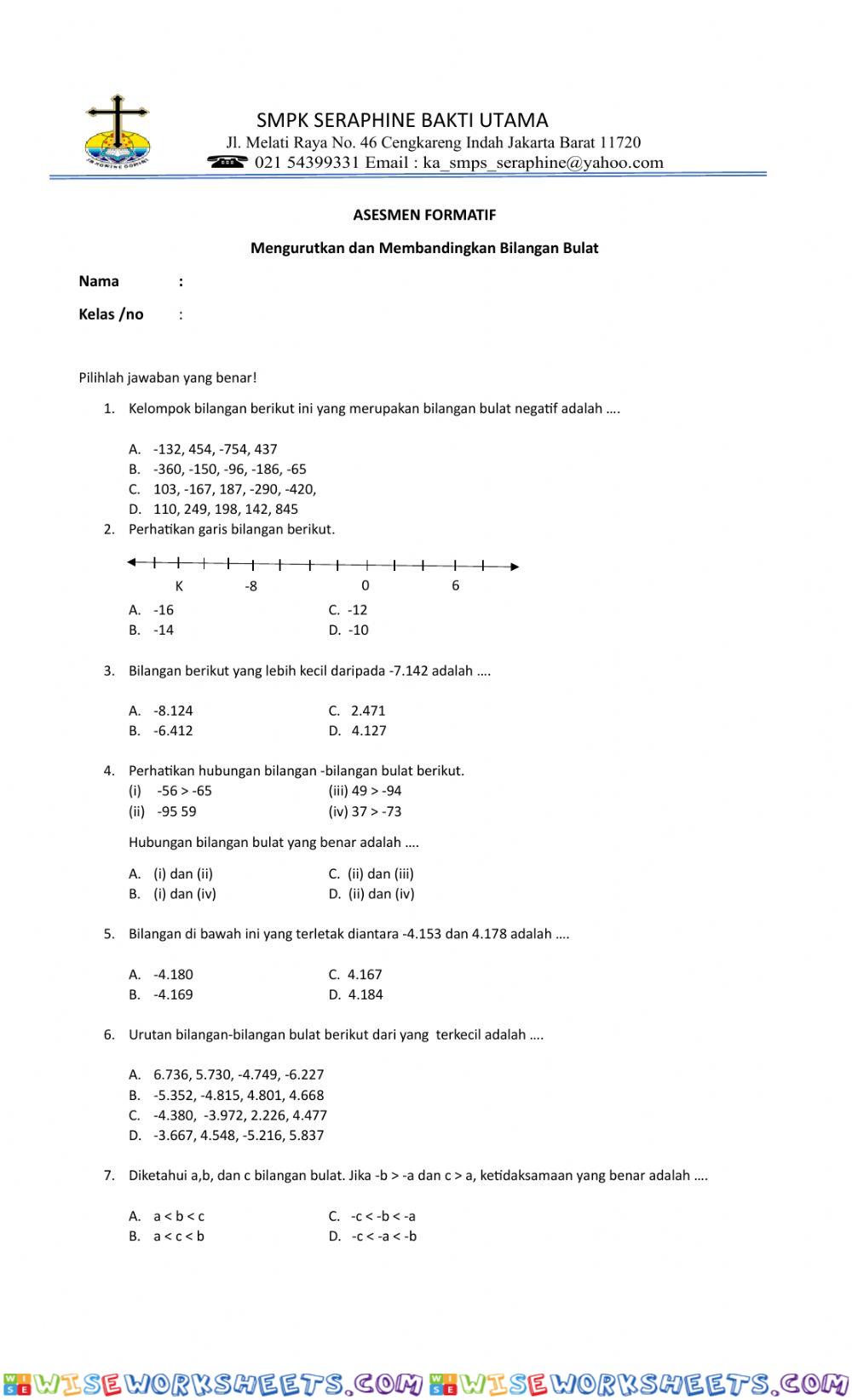 worksheet