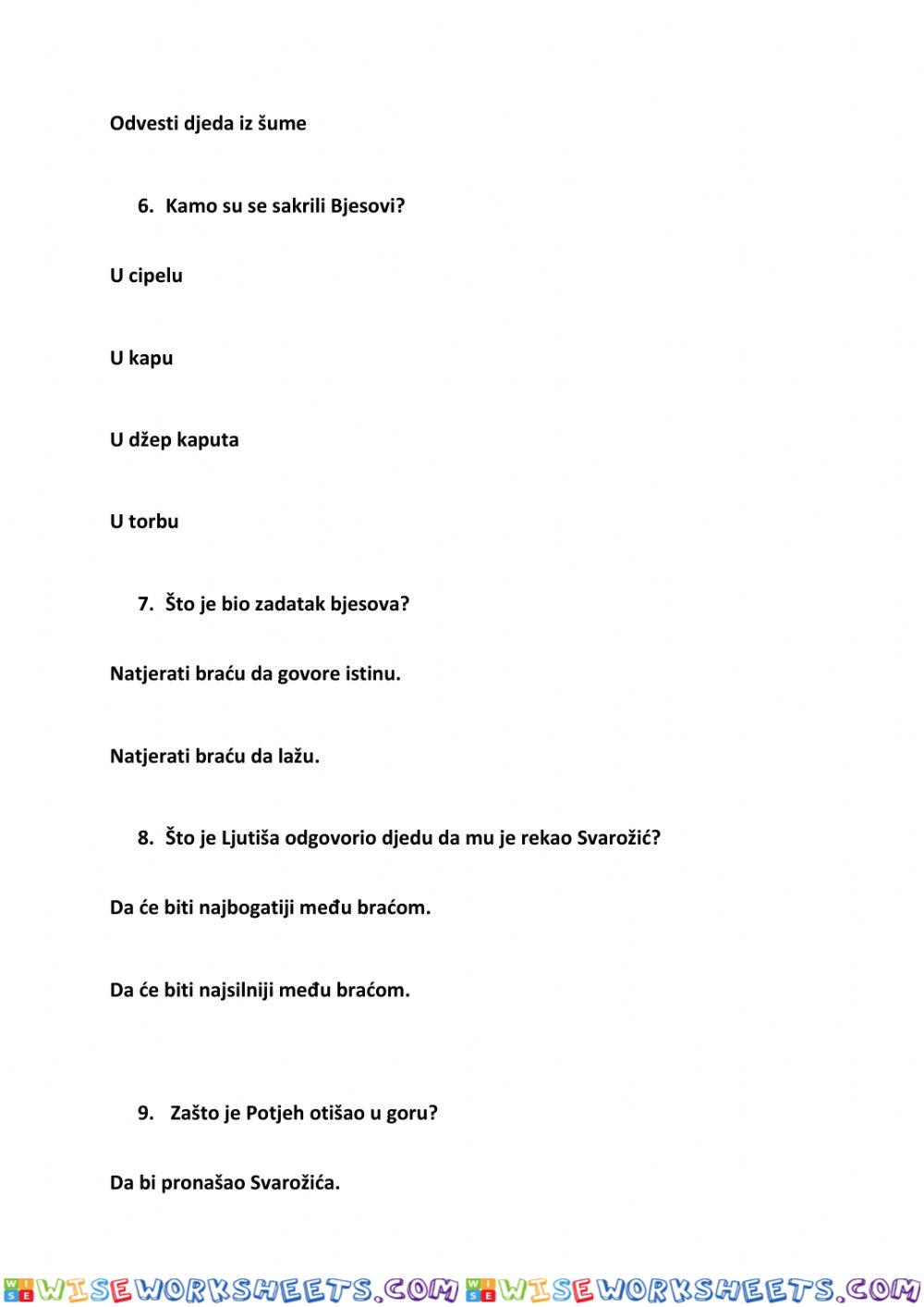 worksheet