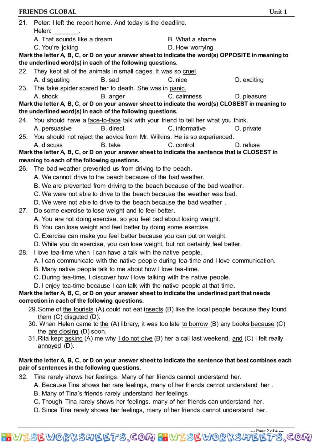 worksheet