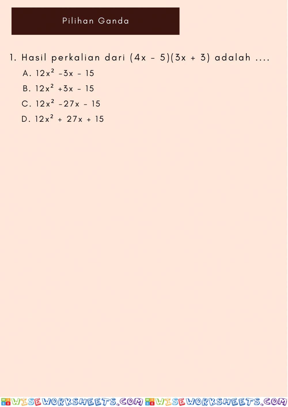 worksheet