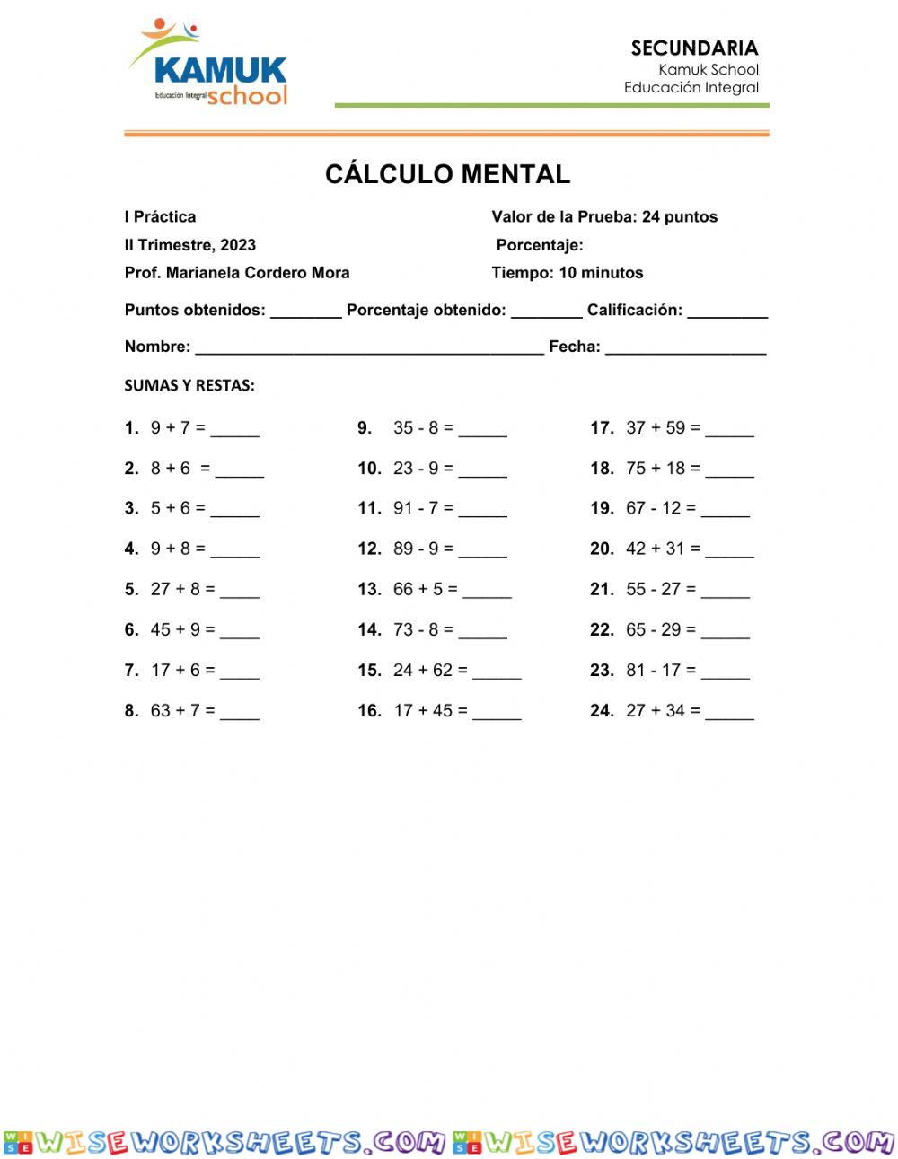 Cálculo mental