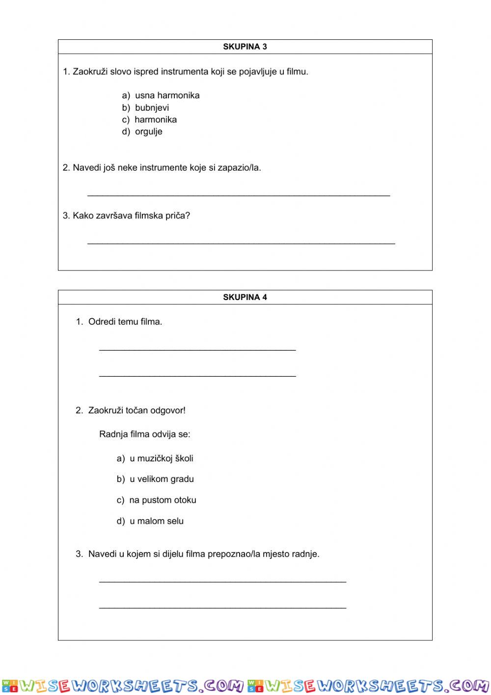 worksheet