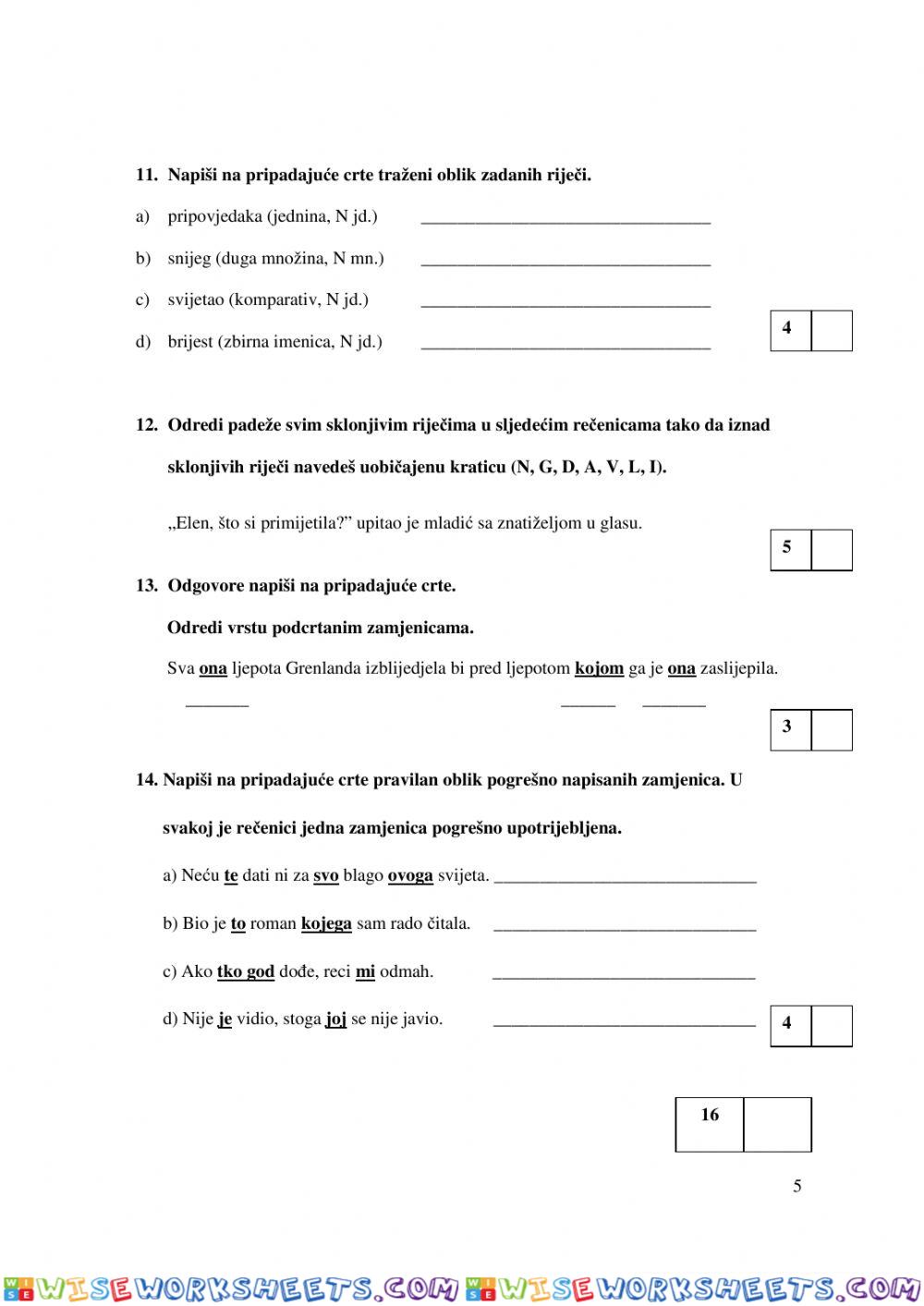 worksheet