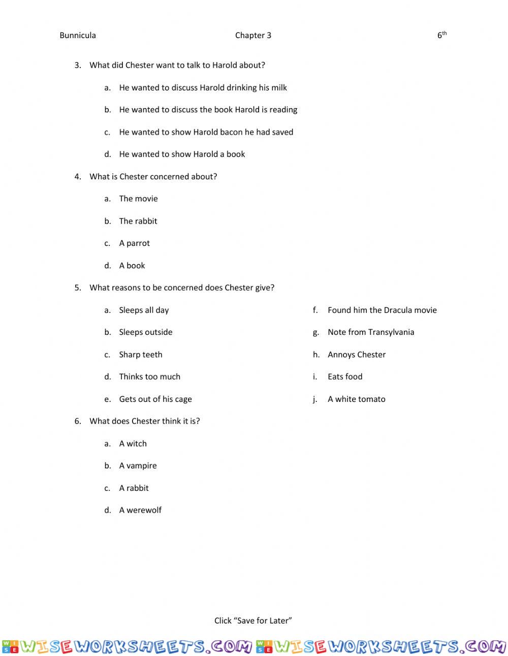 worksheet