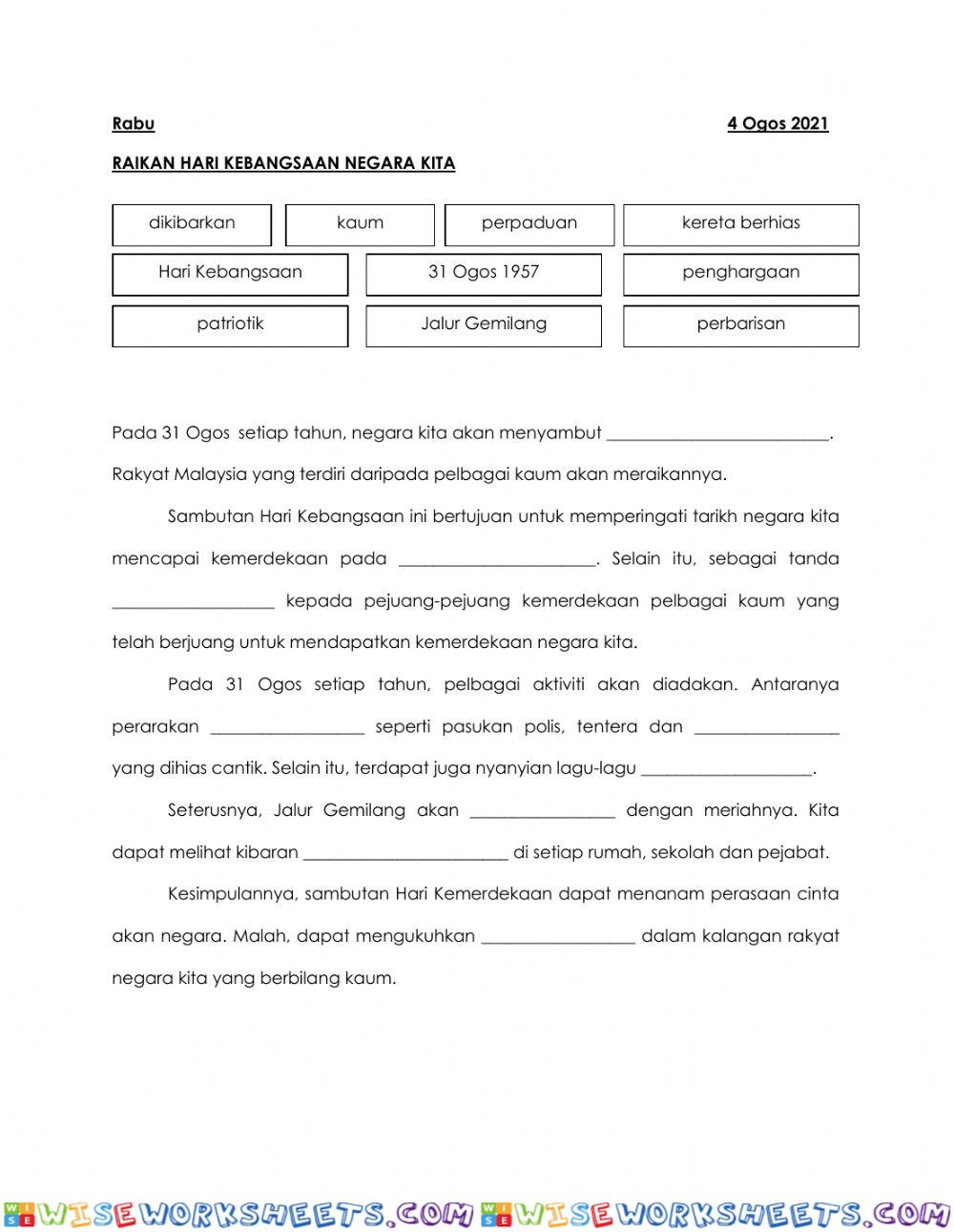 Raikan Hari Kemerdekaan Negara Kita