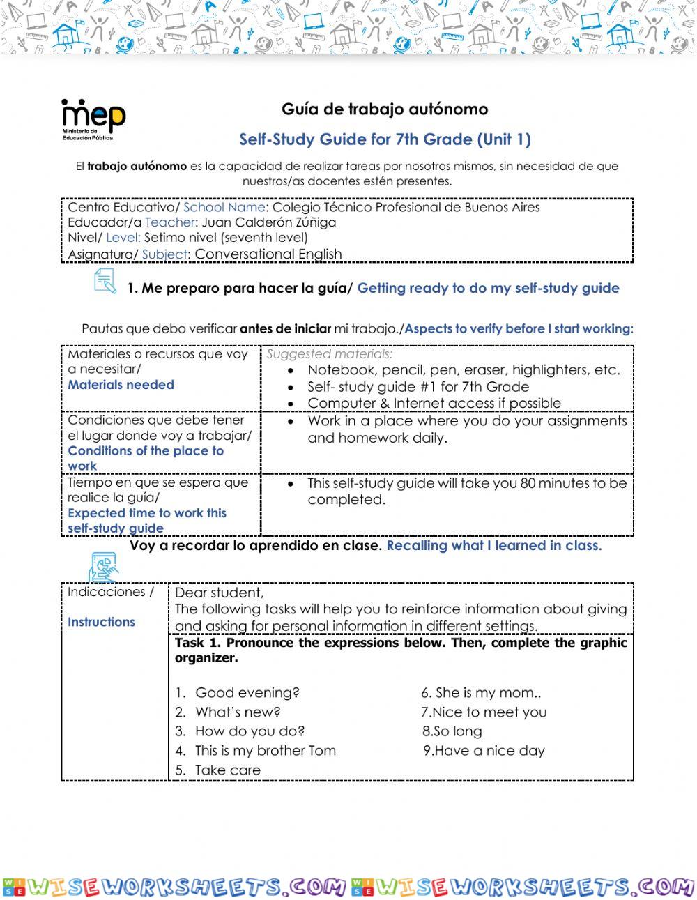 GTA MEP 7th inglés conversacional