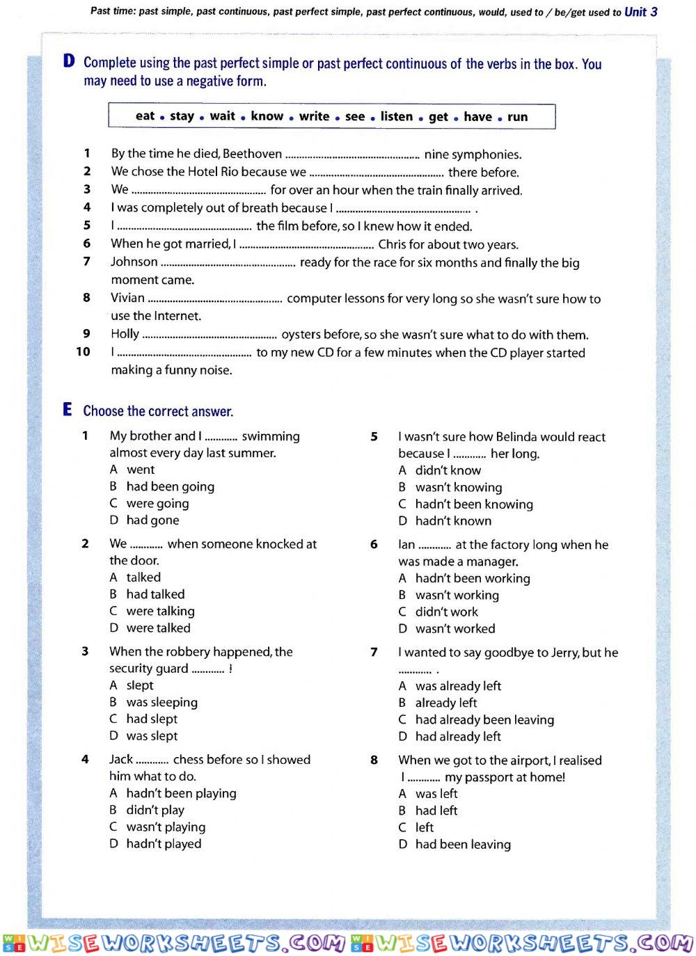 worksheet