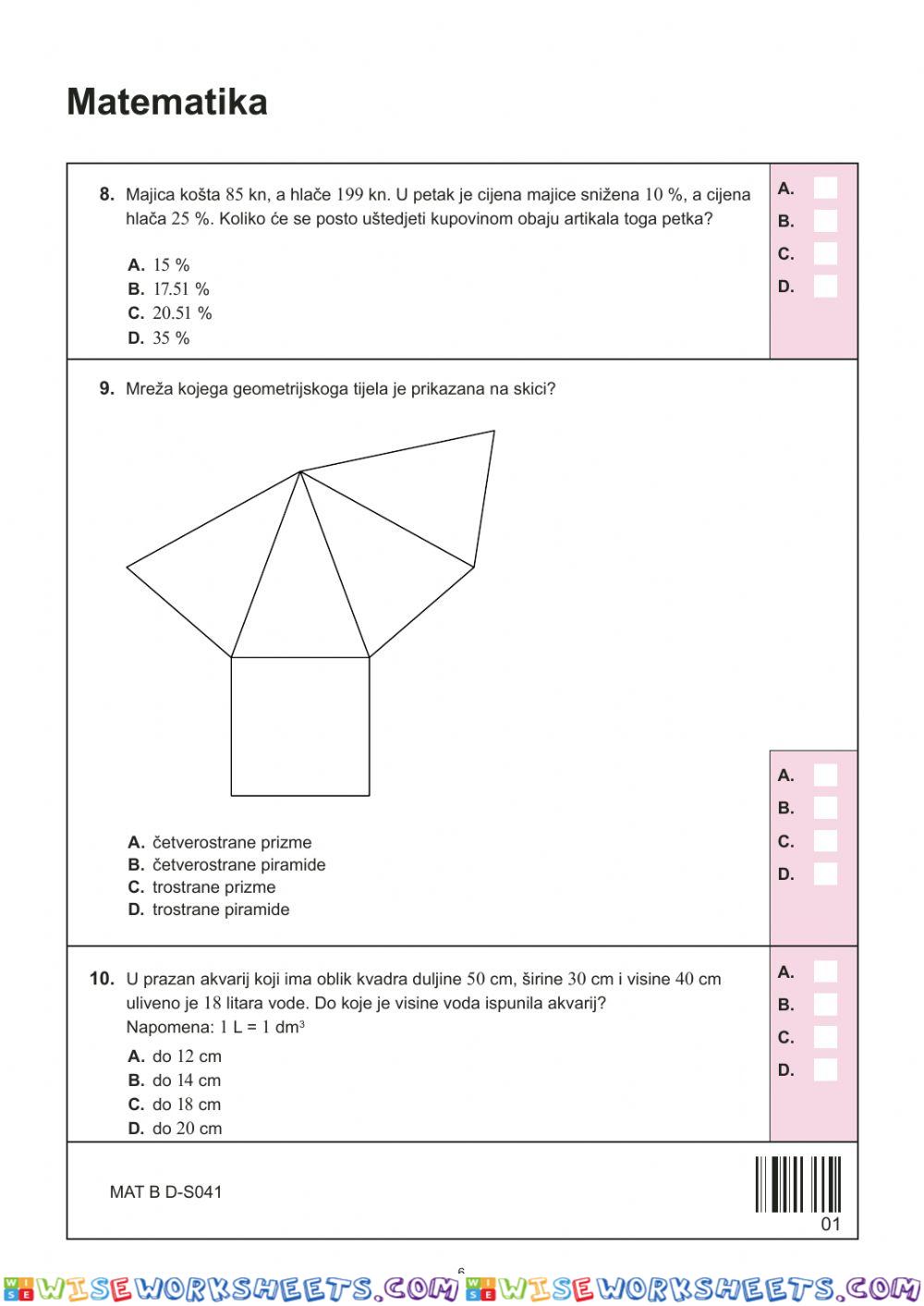 worksheet