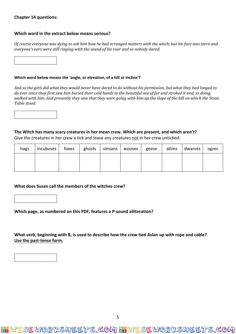 worksheet