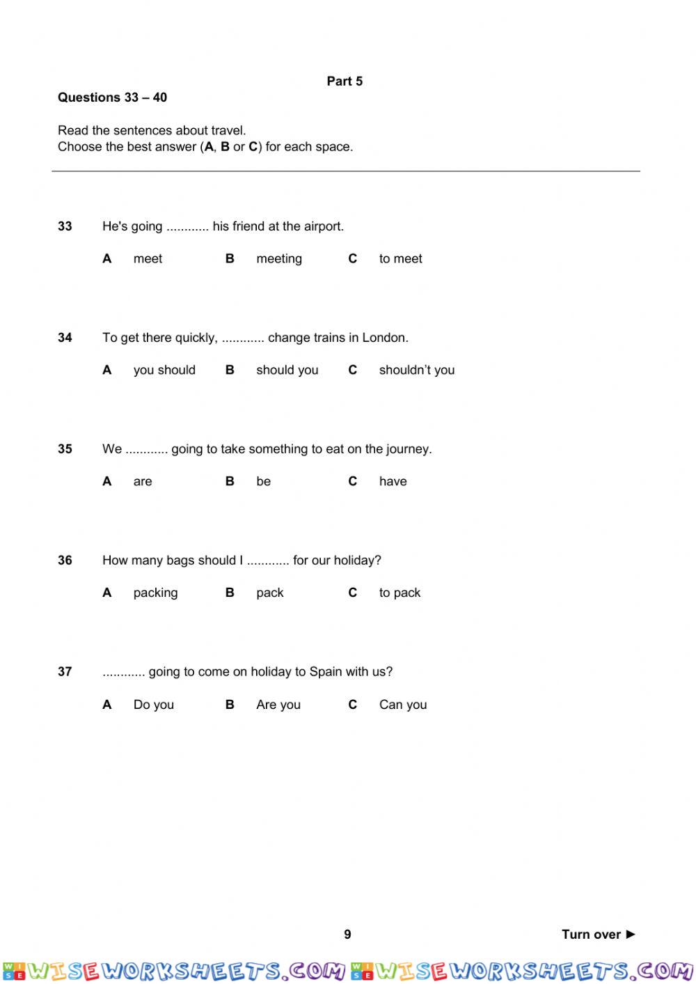 worksheet