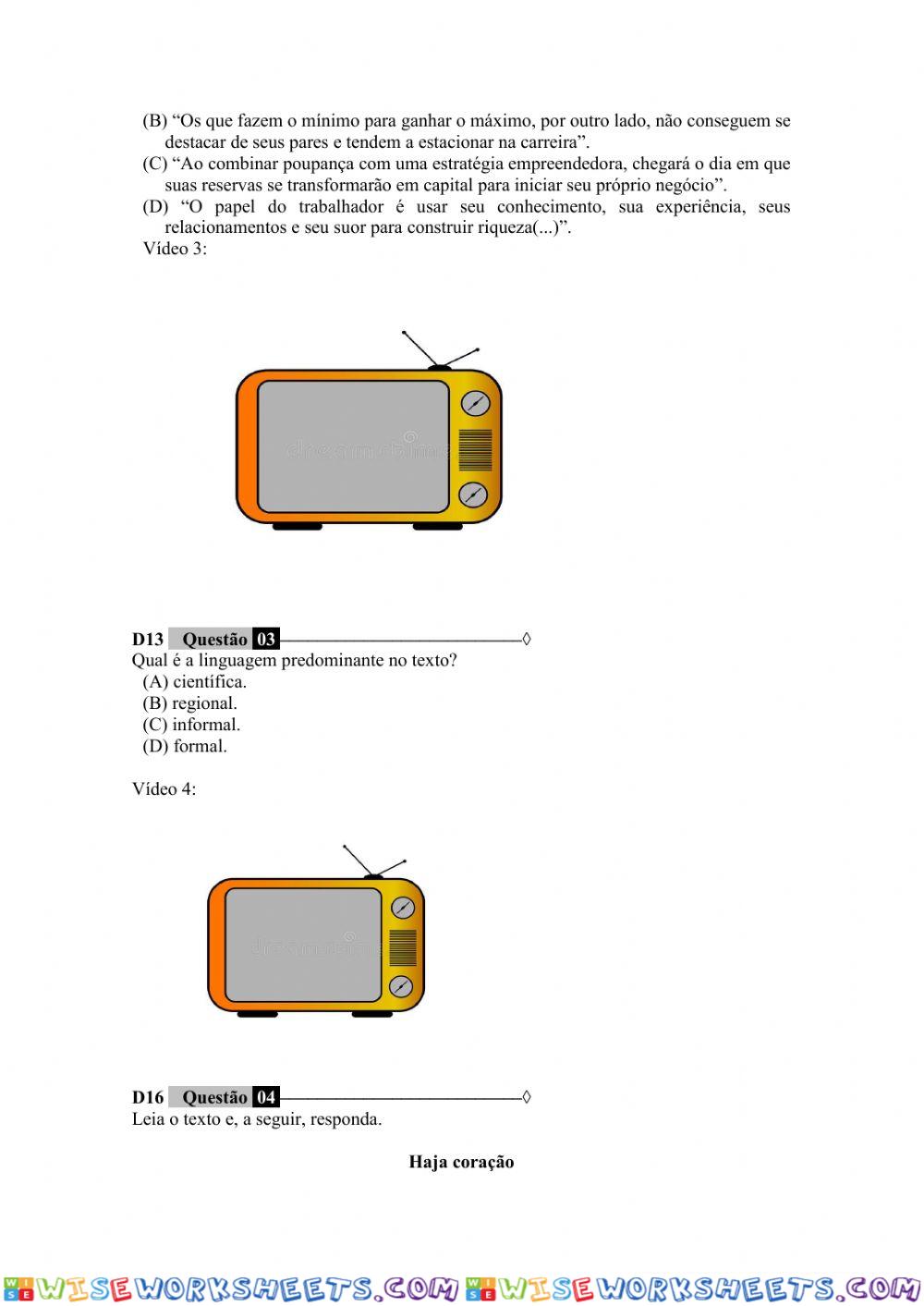 worksheet