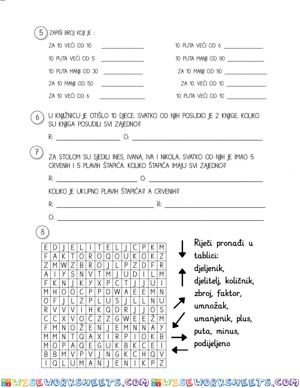 worksheet