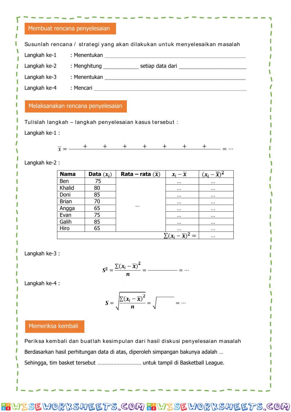 worksheet