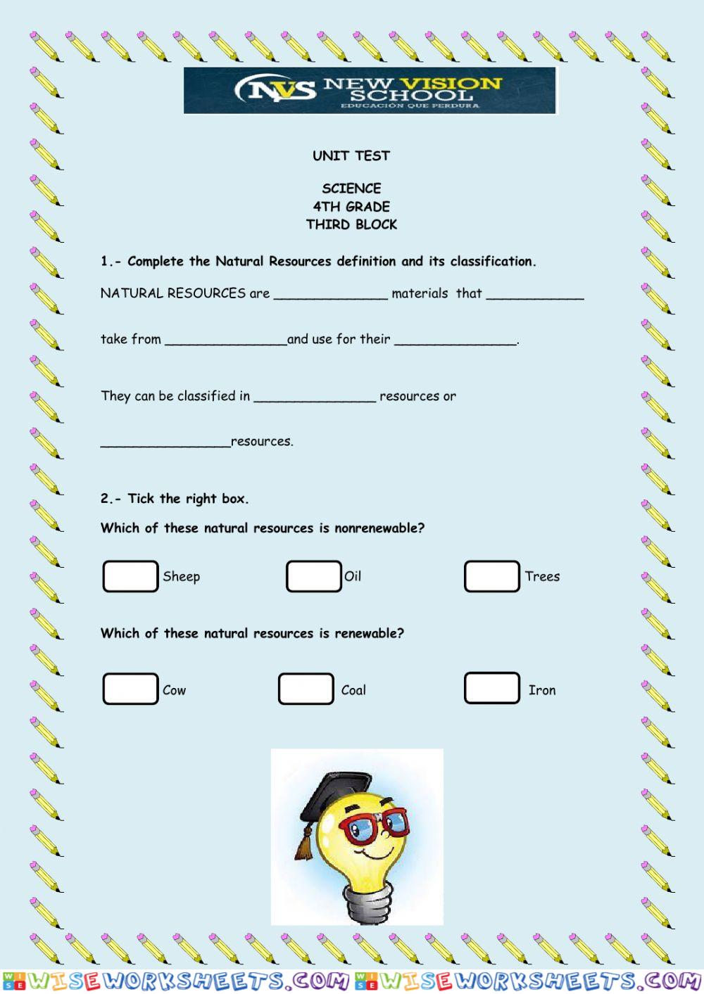 Science-unit test 3
