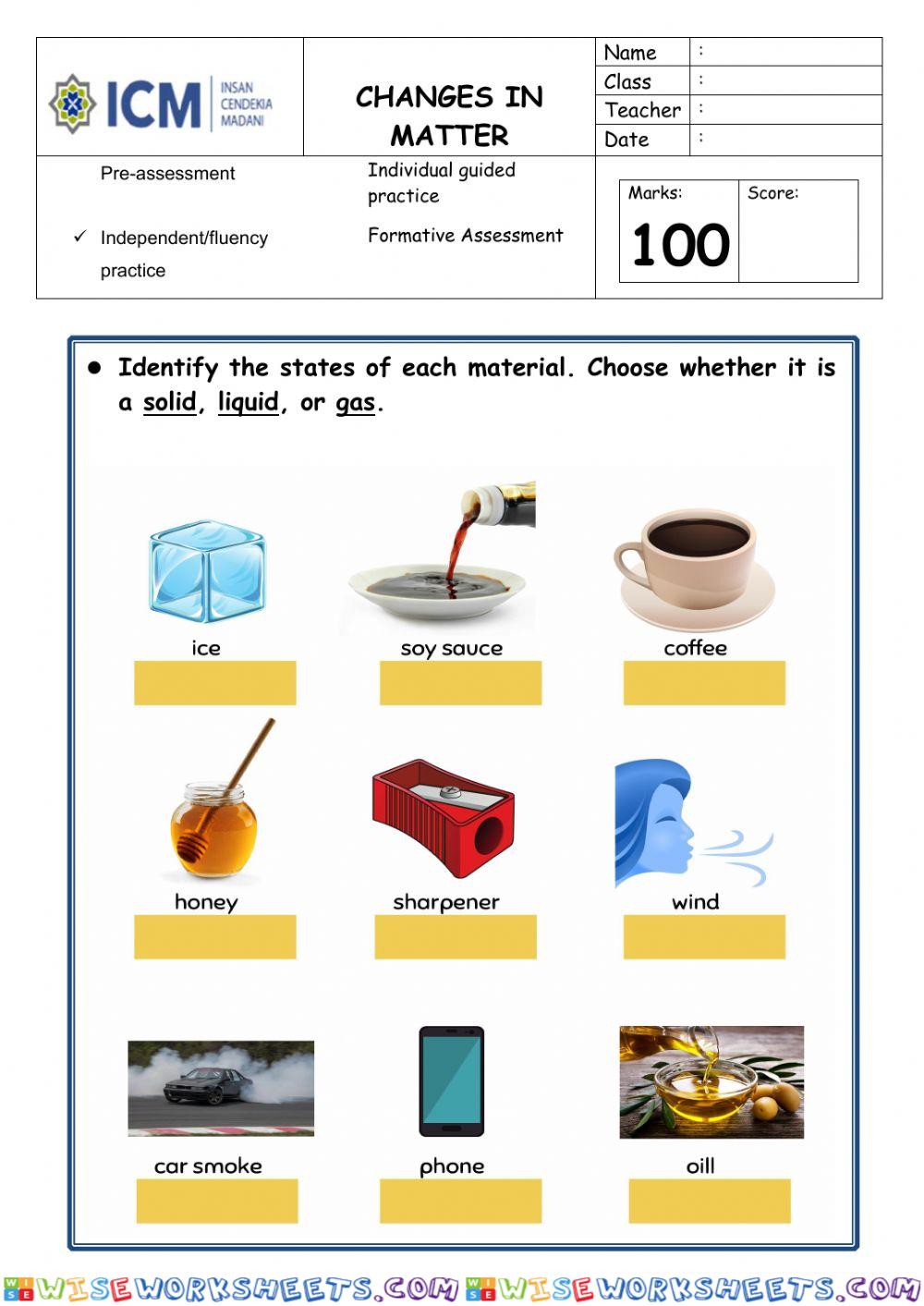 State of Matter Review