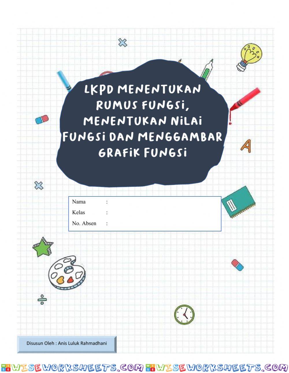 Notasi Rumus Menentukan Nilai Fungsi dan Menggambar Grafik Fungsi Notasi Rumus Menentukan Nilai Fungsi dan Menggambar Grafik Fungsi