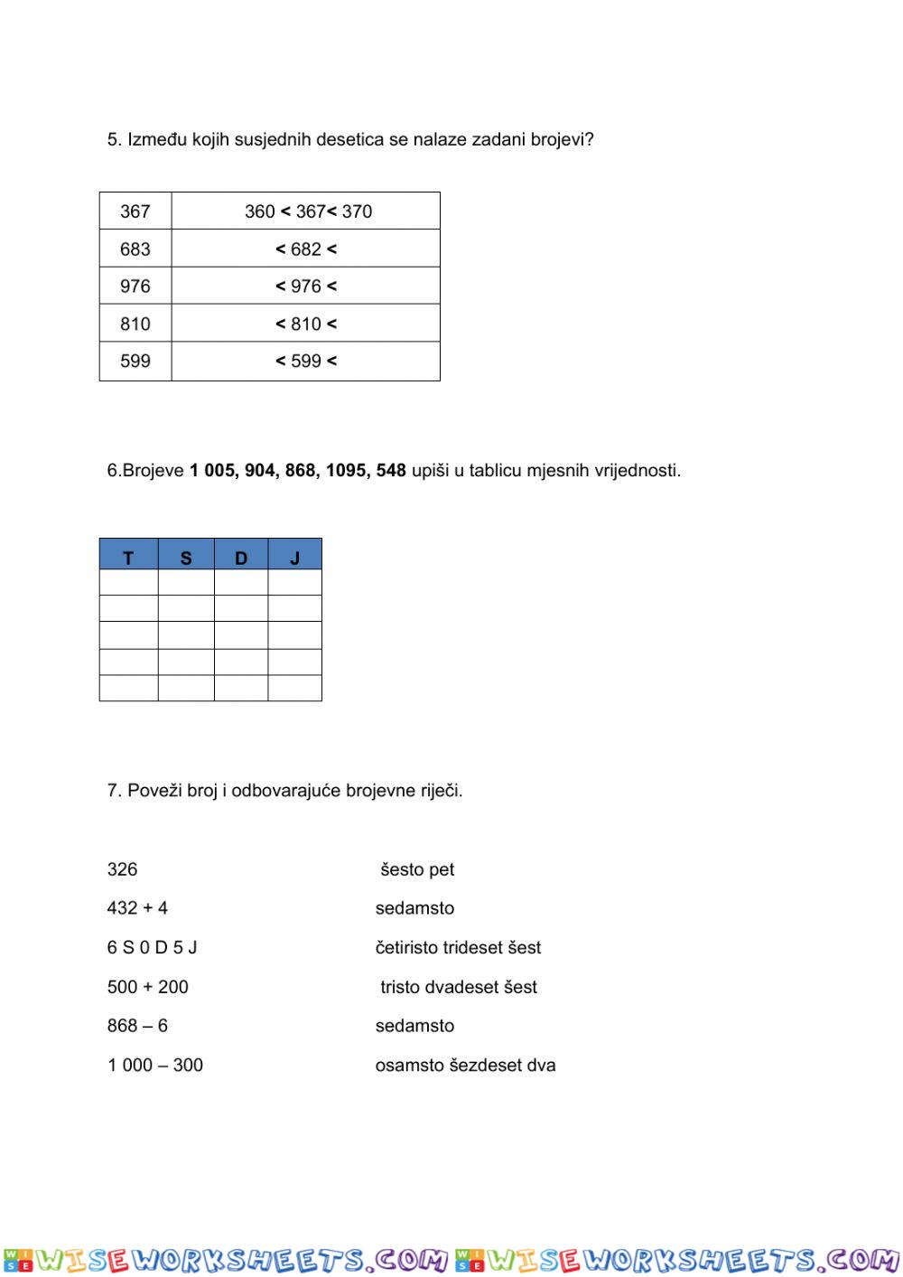 worksheet