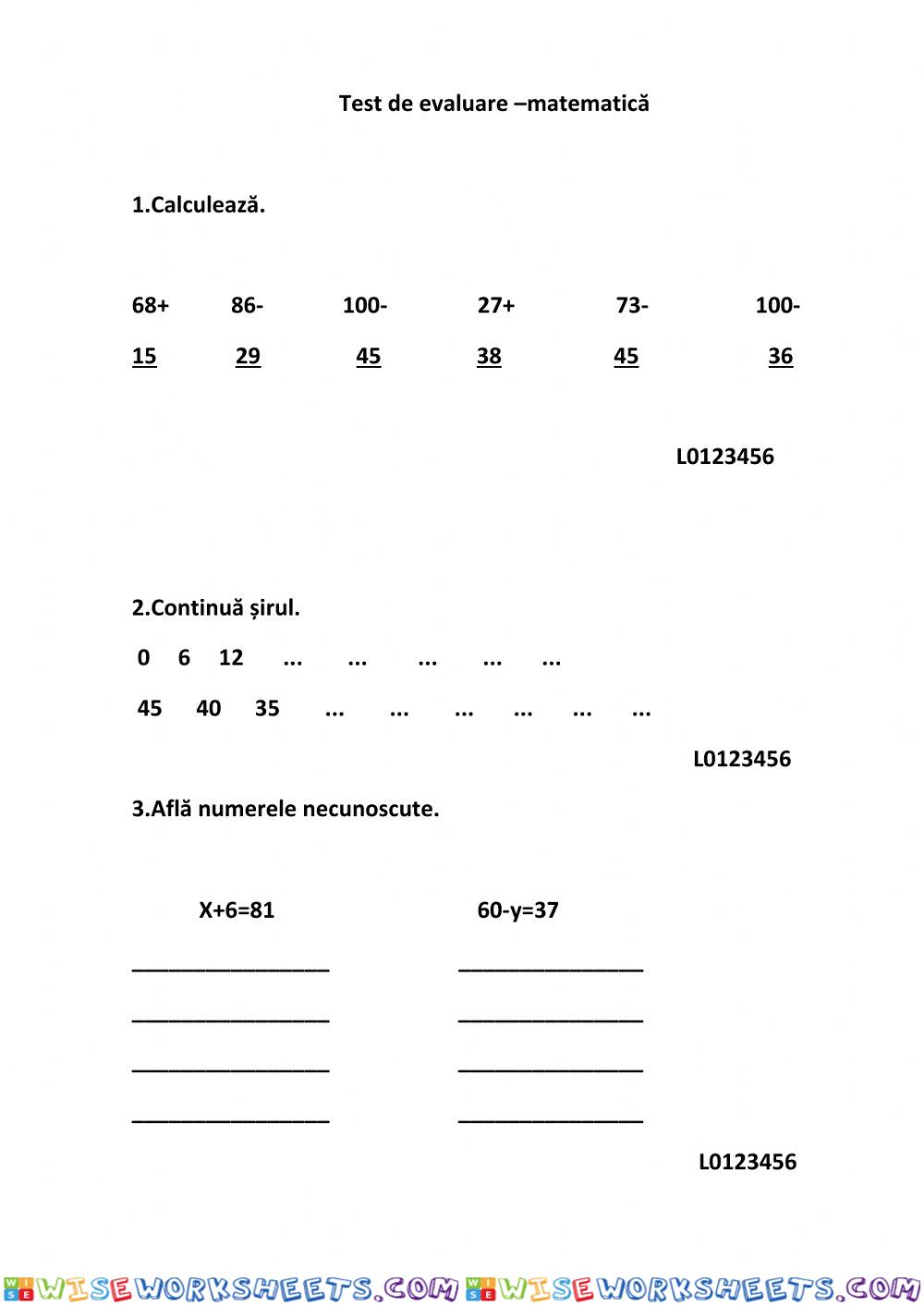 worksheet