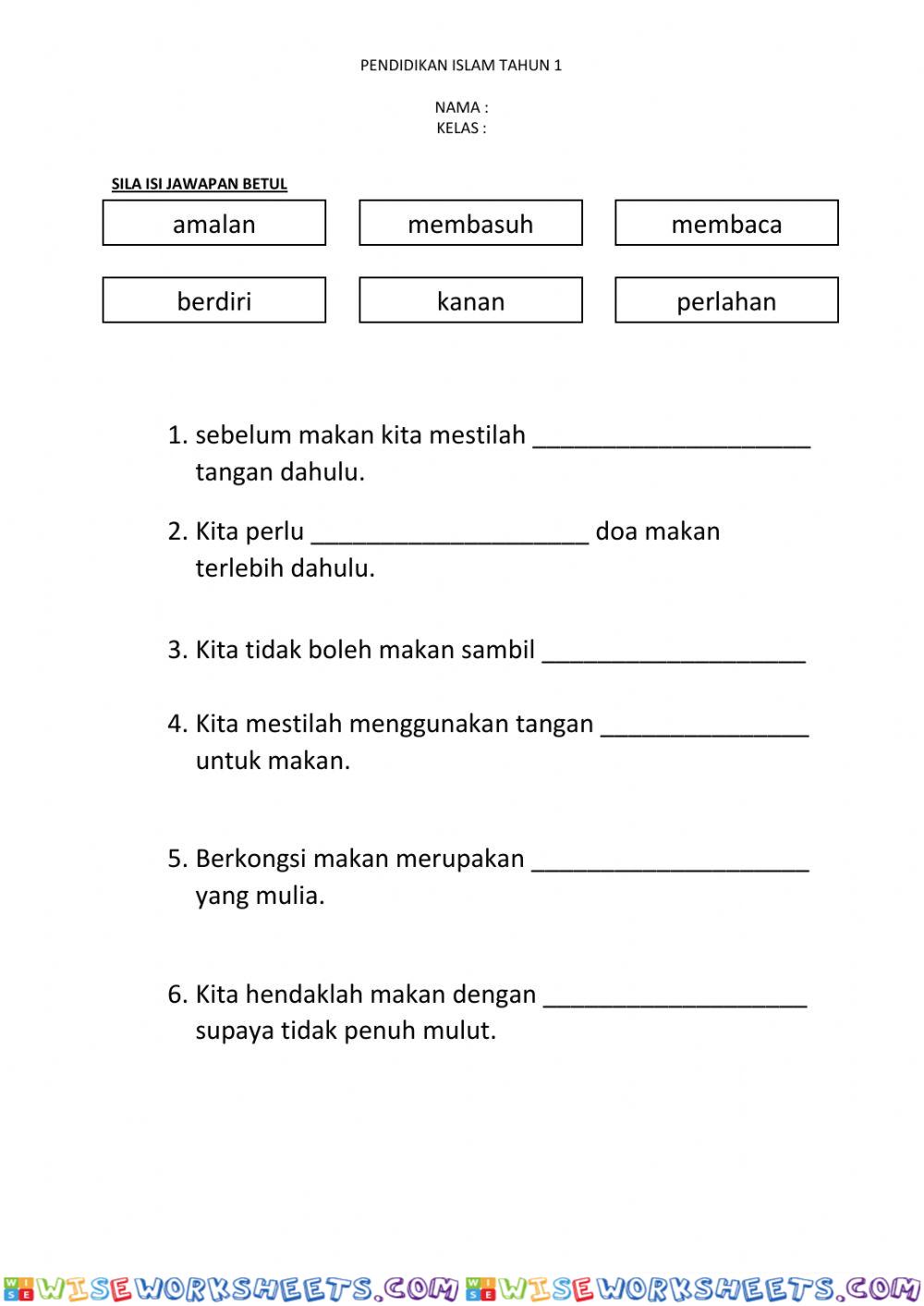 Adab sebelum makan