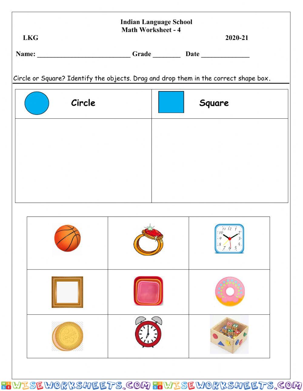 Pre-Math concepts