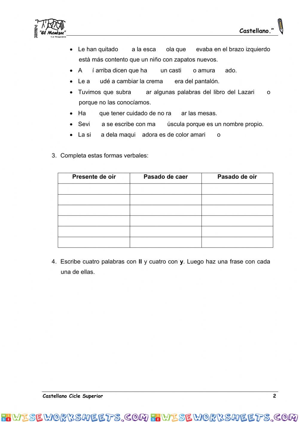 worksheet