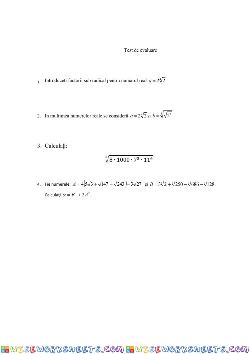 Test de incercare la clasa