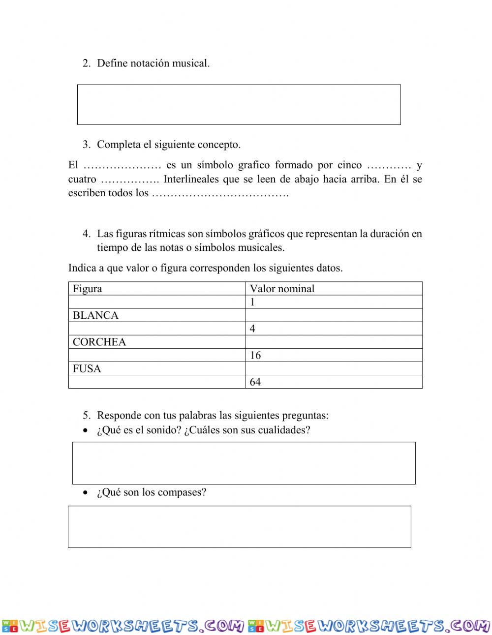 worksheet