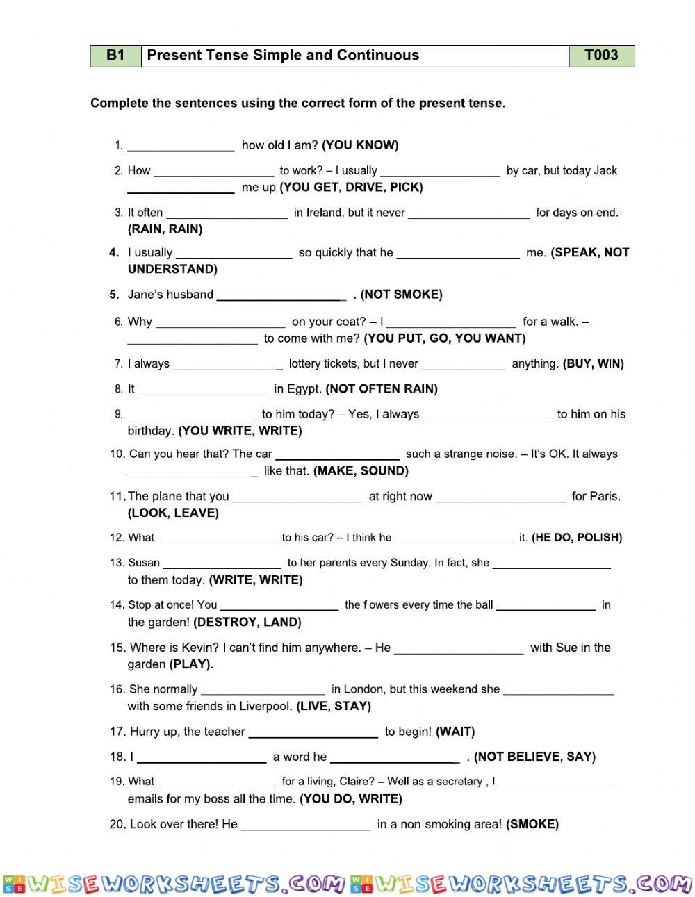 worksheet