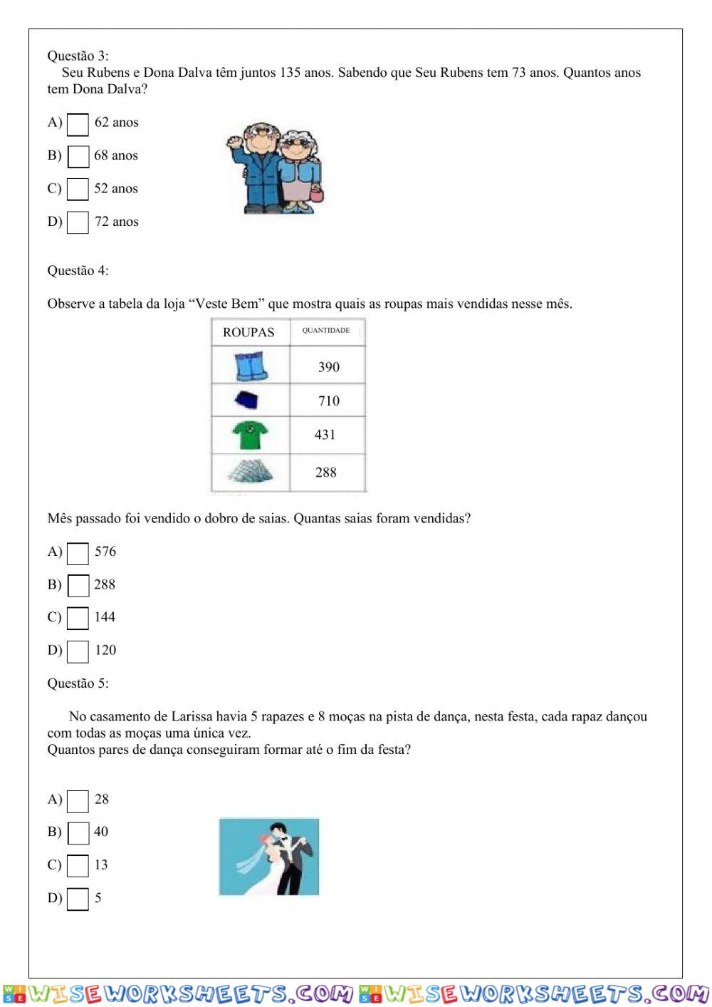 worksheet