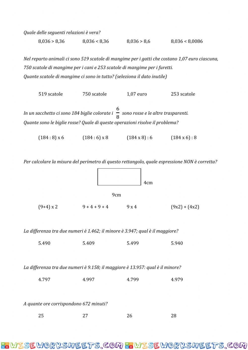worksheet