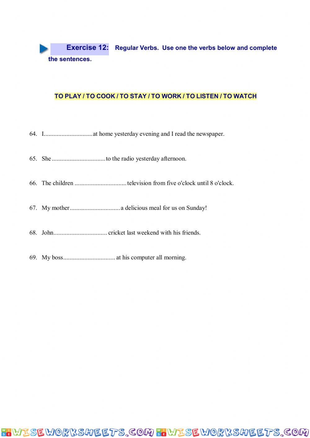 worksheet