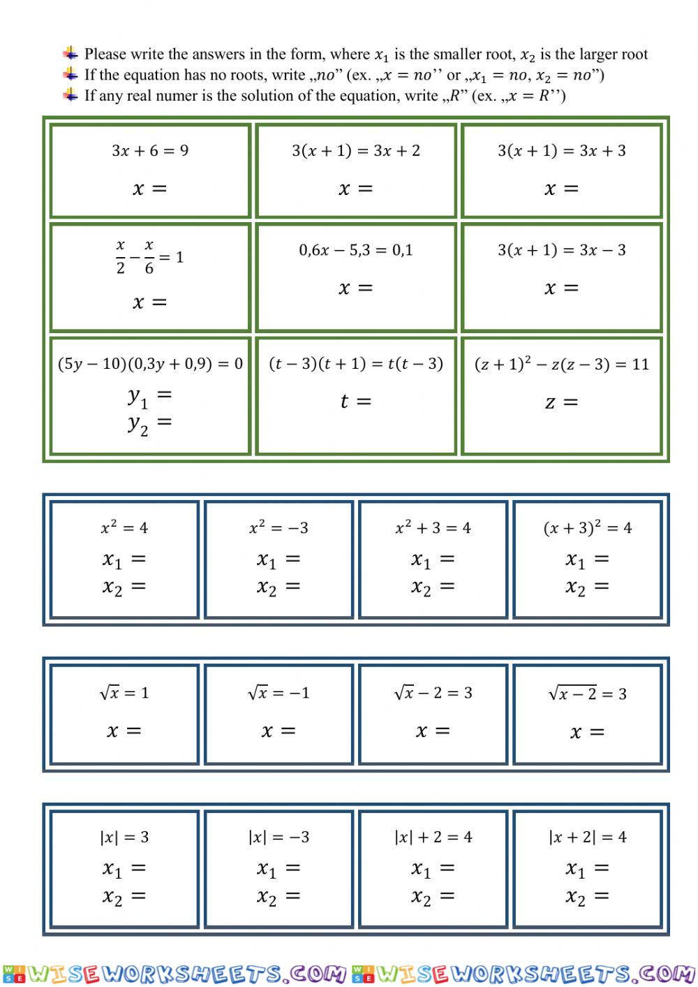 Equations