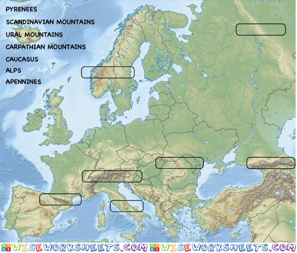 European mountain ranges