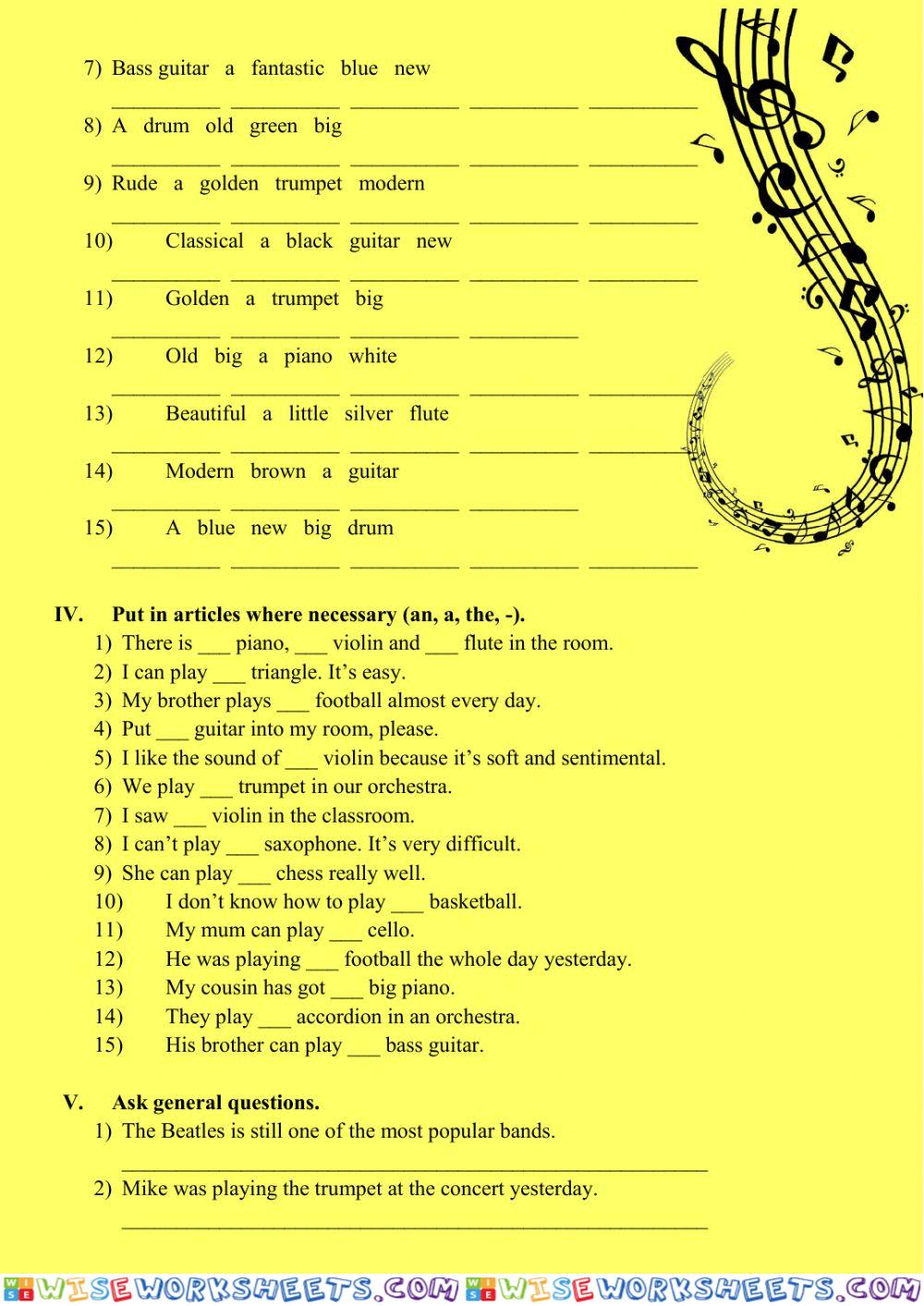 worksheet