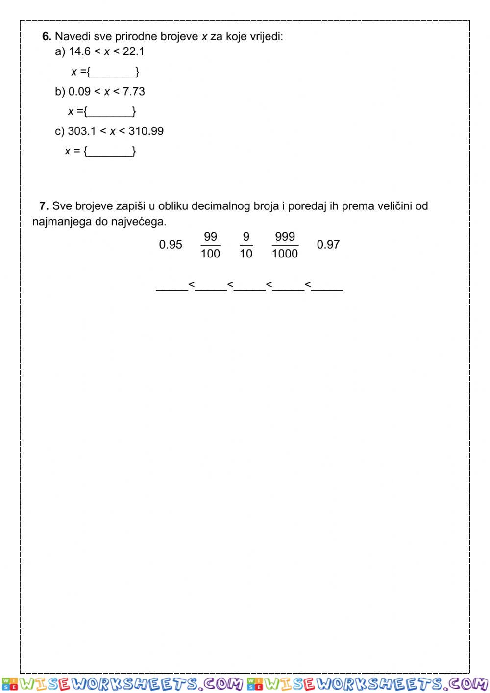 worksheet