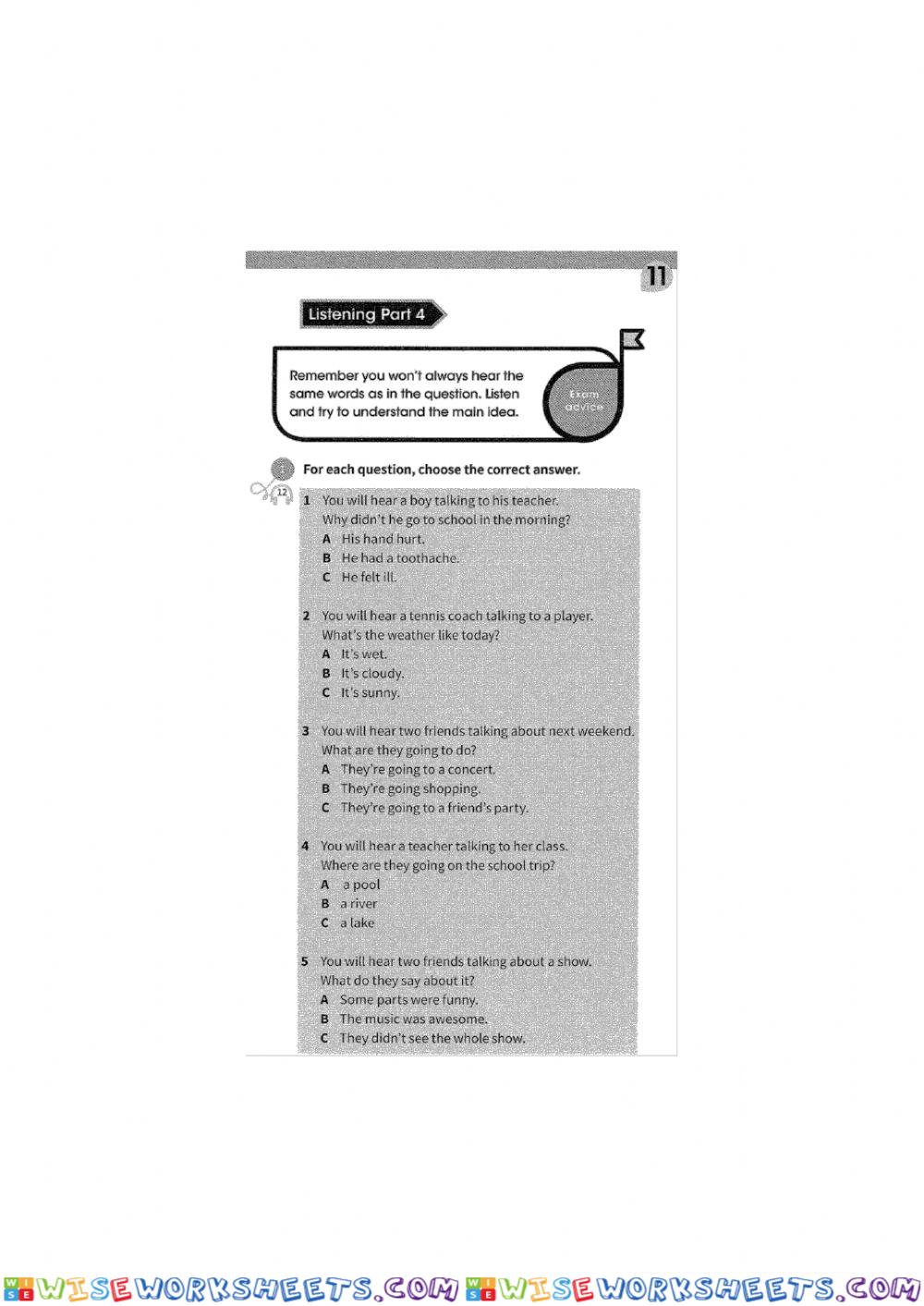 worksheet