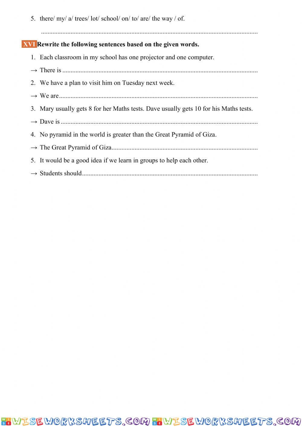 worksheet