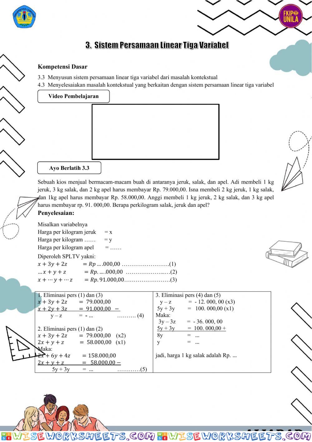 worksheet