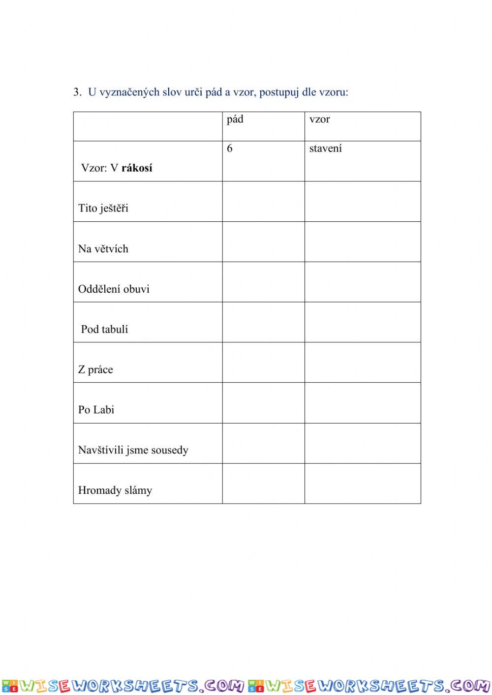 worksheet