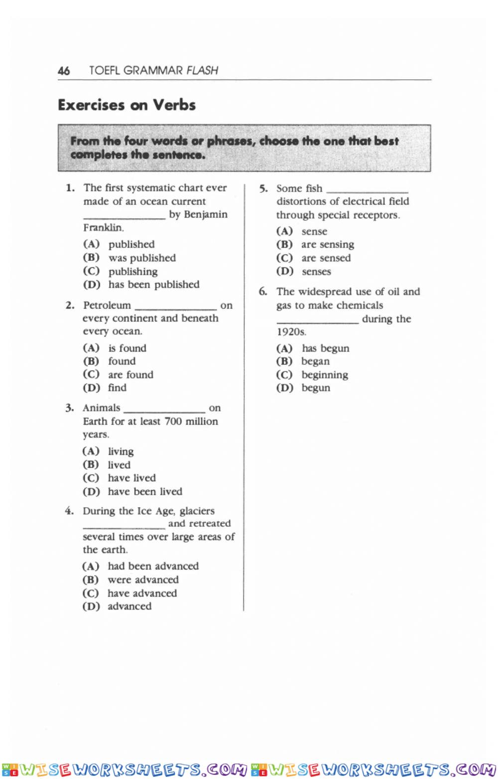 Toefl grammar practice 58