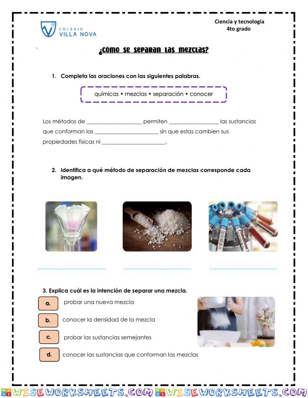 Como separar mezclas