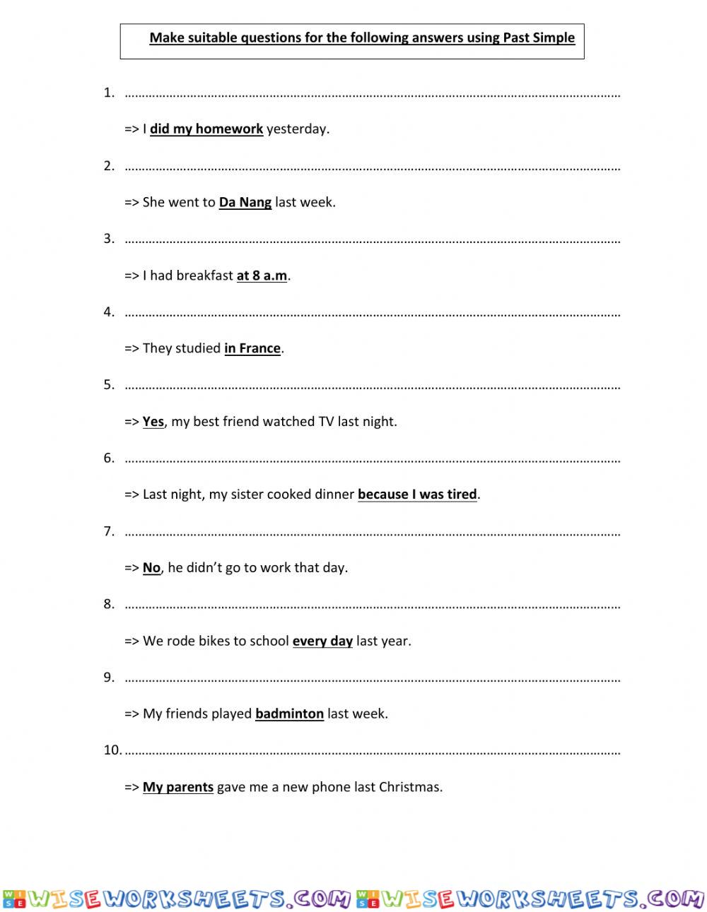 worksheet