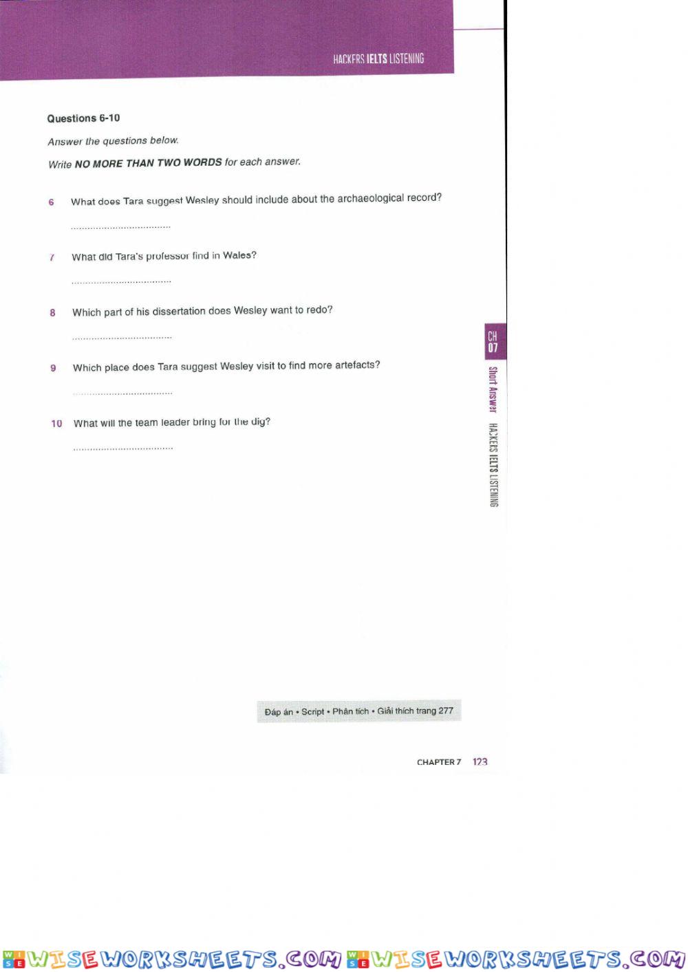 worksheet