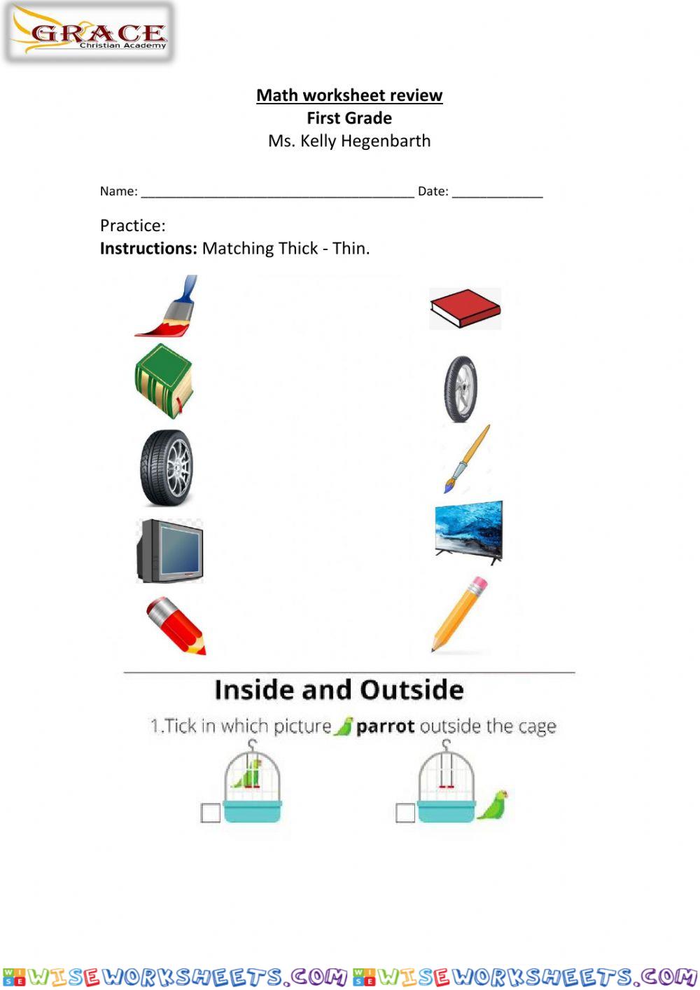 Math worksheet review