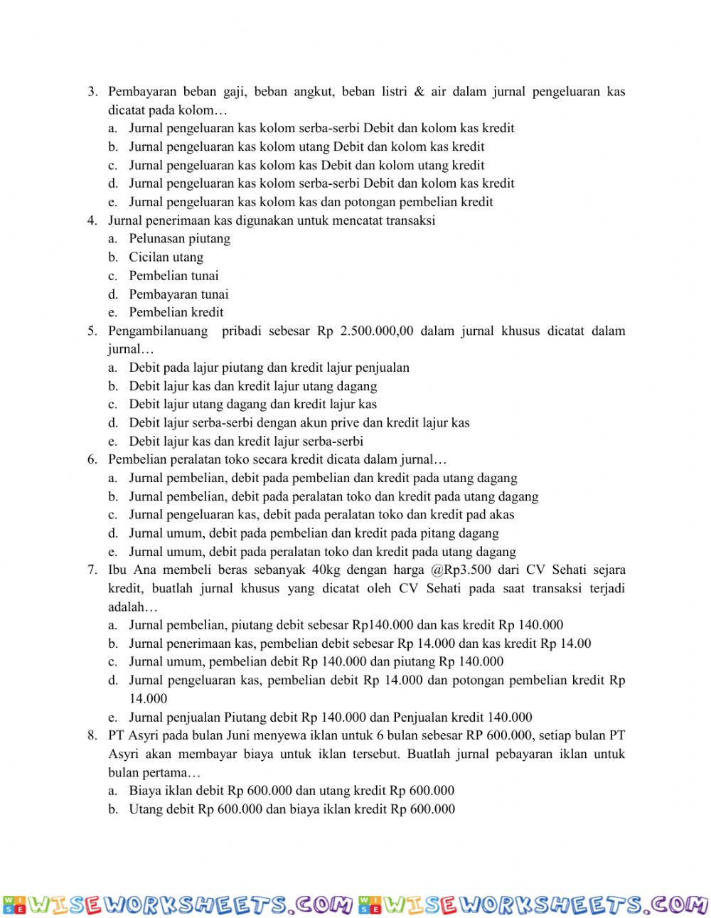 worksheet