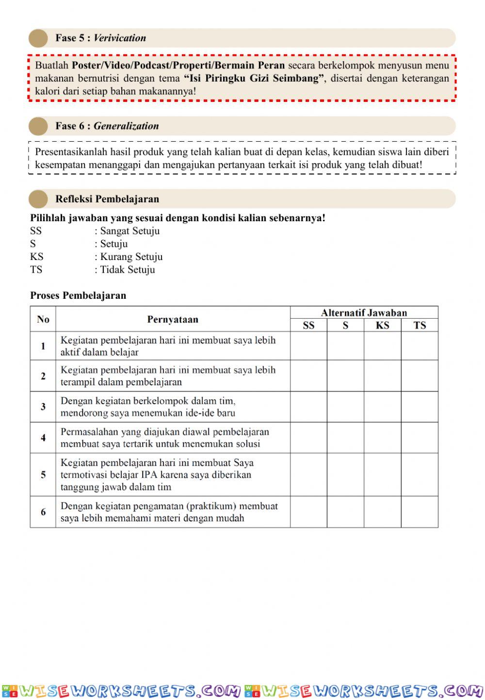 worksheet